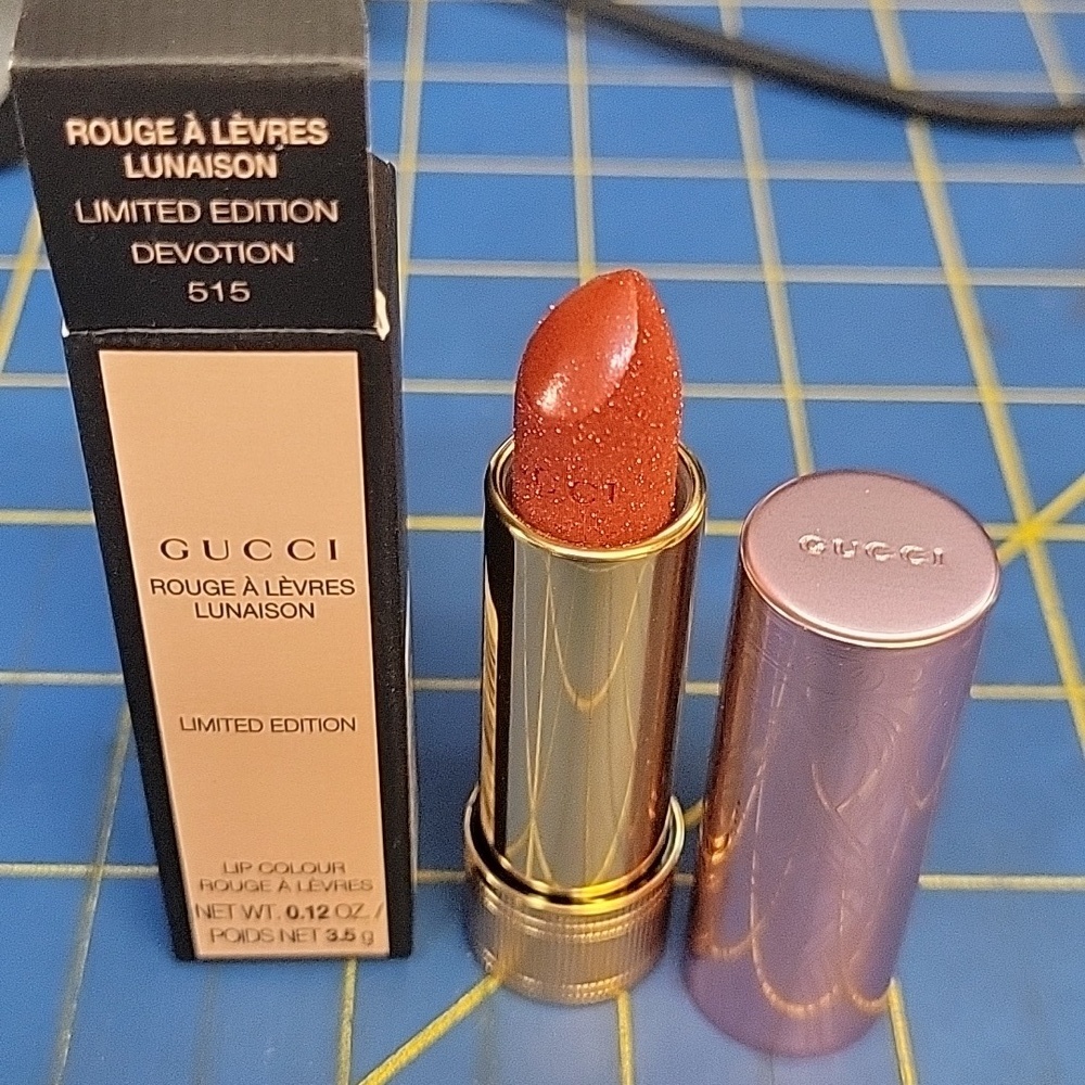 Gucci Rouge à Lèvres Lunaison Lipstick Sparkling 515 Devotion 3.5g New